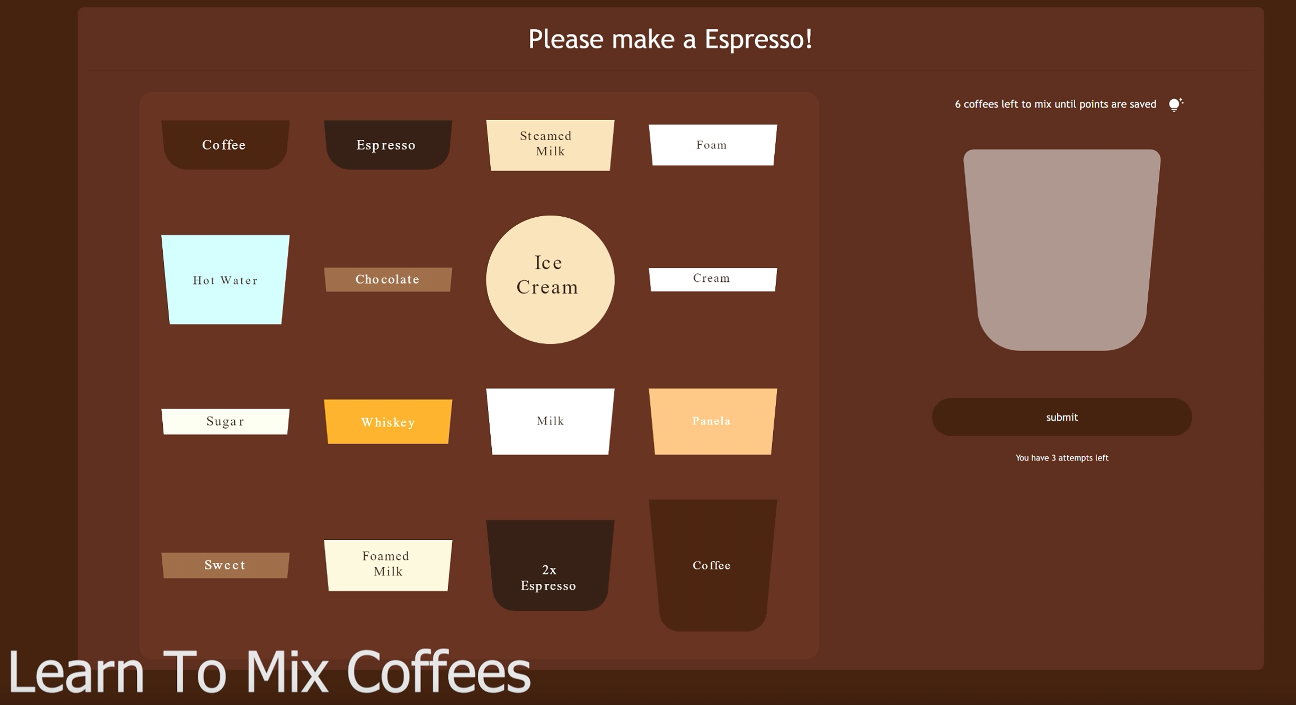 Screenshot of Barista Learning Platform